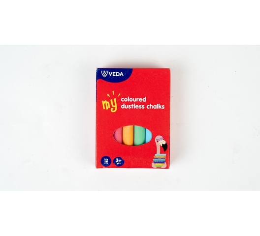 VEDA DUSTLESS CHALK ASSTD DCC-2 COL 6