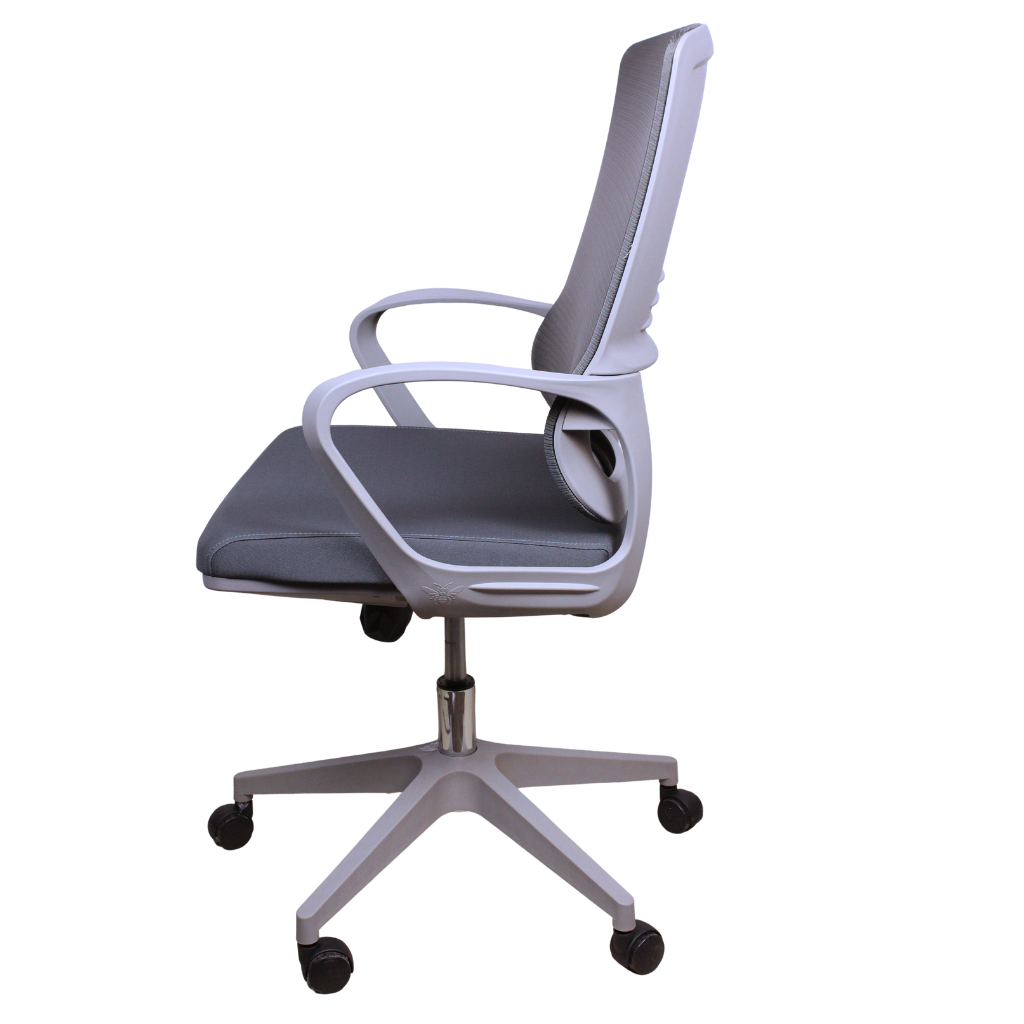Thumbnail for Grey Ergonomic Mesh Office Chair ~ Mid Back, Lumbar Support