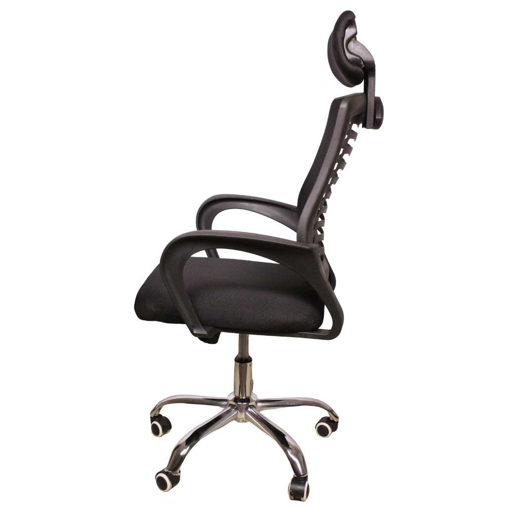 Thumbnail for Secretarial Mesh Chair ~ Adjustable Headrest and Lumbar Support