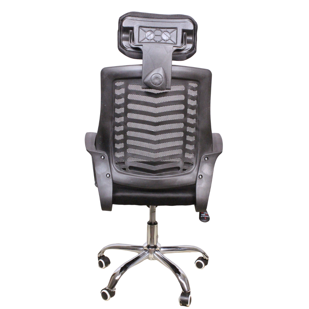 Thumbnail for Secretarial Mesh Chair ~ Adjustable Headrest and Lumbar Support