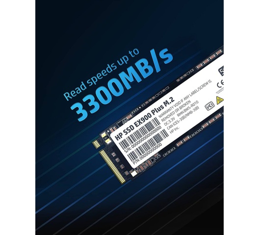 HP EX900 Plus Internal SSD M.2 PCIe Gen 3*4 NVMe 2280, 256GB - 35M32AA